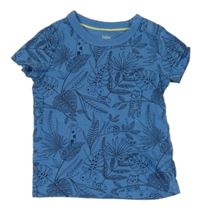 Modré tričko se zvířátky a listy C&A