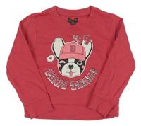 Růžová mikina s pejskem zn.OVS