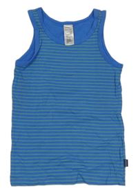 Modro-zelený pruhovaný nátělník 