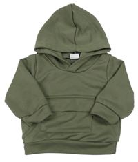 Khaki mikina s kapucí 