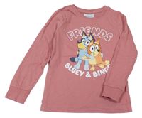 Starorůžové pyžamové triko - Bluey