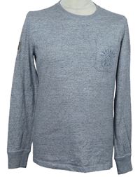 Pánské šedé melírované triko Superdry 
