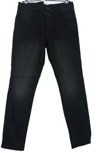 Pánské černé slim rifle Denim vel. 36/32