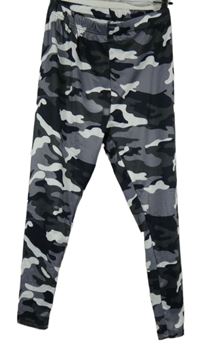 Dámské šedo-černé army legíny 