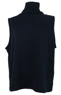 Dámská tmavomodrá pletená vesta s rolákem F&F