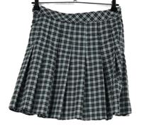 Dámská černo-světlemodrá kostkovaná skládaná sukně H&M