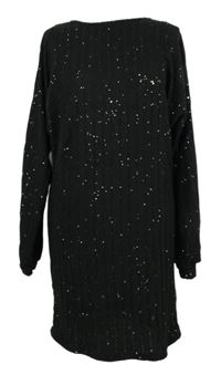 Nové - Dámské černé žebrované šaty Emery Rose 