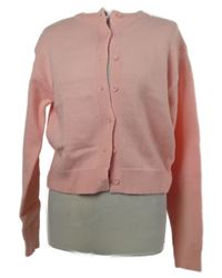 Dámský růžový propínací crop svetr 