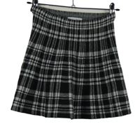 Dámská černo-bílá kostkovaná pletená sukně Primark 