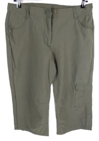 Dámské hnědé šusťákové capri outdoorové kalhoty Crane 
