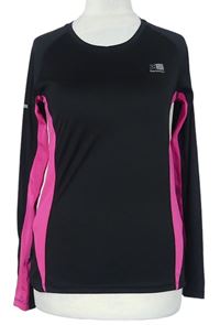 Dámské černo-neonově růžové běžecké funkční triko Karrimor 