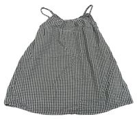 Černo-bílé kostkované krepové šaty Primark