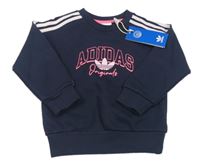 Nové- tmavmodrá mikina s logem Adidas