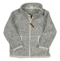 Černo-bílá melírovaná pletená propínací mikina H&M