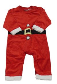 Červený sametový overal - Santa Claus 