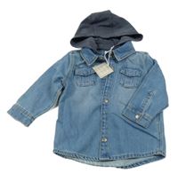 Nové - Modrá riflová košile s bavlněnou kapucí John Lewis