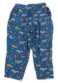 Modré lehké capri tepláky se zvířátky frugt