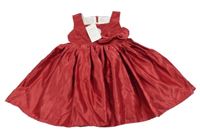 Nové - Vínové slavnostní šaty s mašlí 