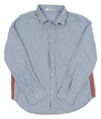 Modro-bílá pruhovaná halenka s proužkem H&M