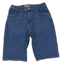 Modré riflové elastické kraťasy H&M