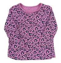 Růžové triko s leopardím vzorem George
