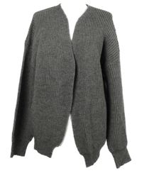 Dámský šedý žebrovaný svetrový cardigán Shein