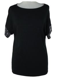 Dámská černá tunika s flitry Dorothy Perkins