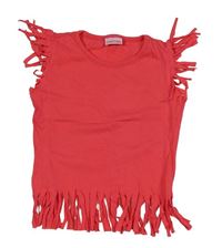 Tmavorůžový crop top s třásněmi Cherokee 