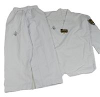 2Set - Bílé kimono s nášivkami 