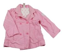 Růžový šusťákový jarní kabát C&A