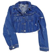 Modrá riflová crop bunda s prošoupáním Denim Co.