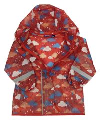 Červená pláštěnka s mraky a kapucí Lupilu