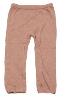 Růžové pletené tepláky Next