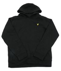 Černá mikina s nášivkou a kapucí LYLE&SCOTT