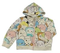Světlebéžová propínací mikina s kapucí SQUISHMALLOWS H&M