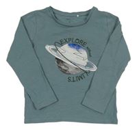 Šedé triko s planetou Name it