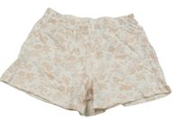 Bílo-růžové květované kraťasy Lupilu