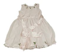 Světlerůžové slavnostní šaty s kytičkami 