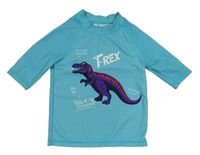 Tyrkysové UV tričko s dinosaurem Primark