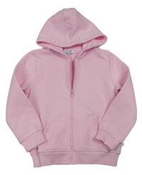 Světlerůžová propínací mikina s kapucí Primark
