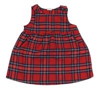 Červeno-tmavomodro-bílé kostkované šaty H&M