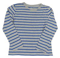 Šedo-modré pruhované triko H&M