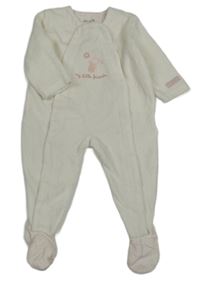 Bílý sametový overal se zajíčkem 