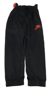 Černo-červené sportovní tepláky s logy Nike 