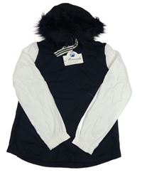 Nové - Tmavomodro-bílá tunika s kapucí Miranda vel. 176