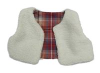 Bílá huňatá podšitá vesta Mantaray