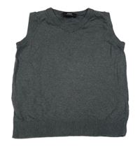 Šedá svetrová vesta Next