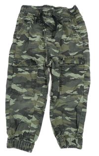 Army plátěné cargo kalhoty Nutmeg 