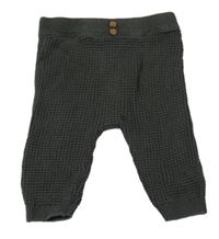 Tmavošedé vzorované pletené kalhoty Tu