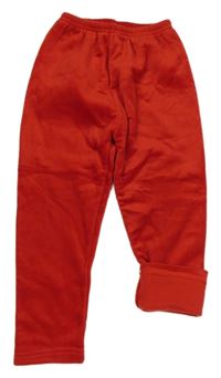 Červené plyšové zateplené legíny 